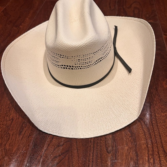 Men's Cavender's ranch ivory Bangora vented straw cowboy hat OS/ NWT - Picture 3 of 3